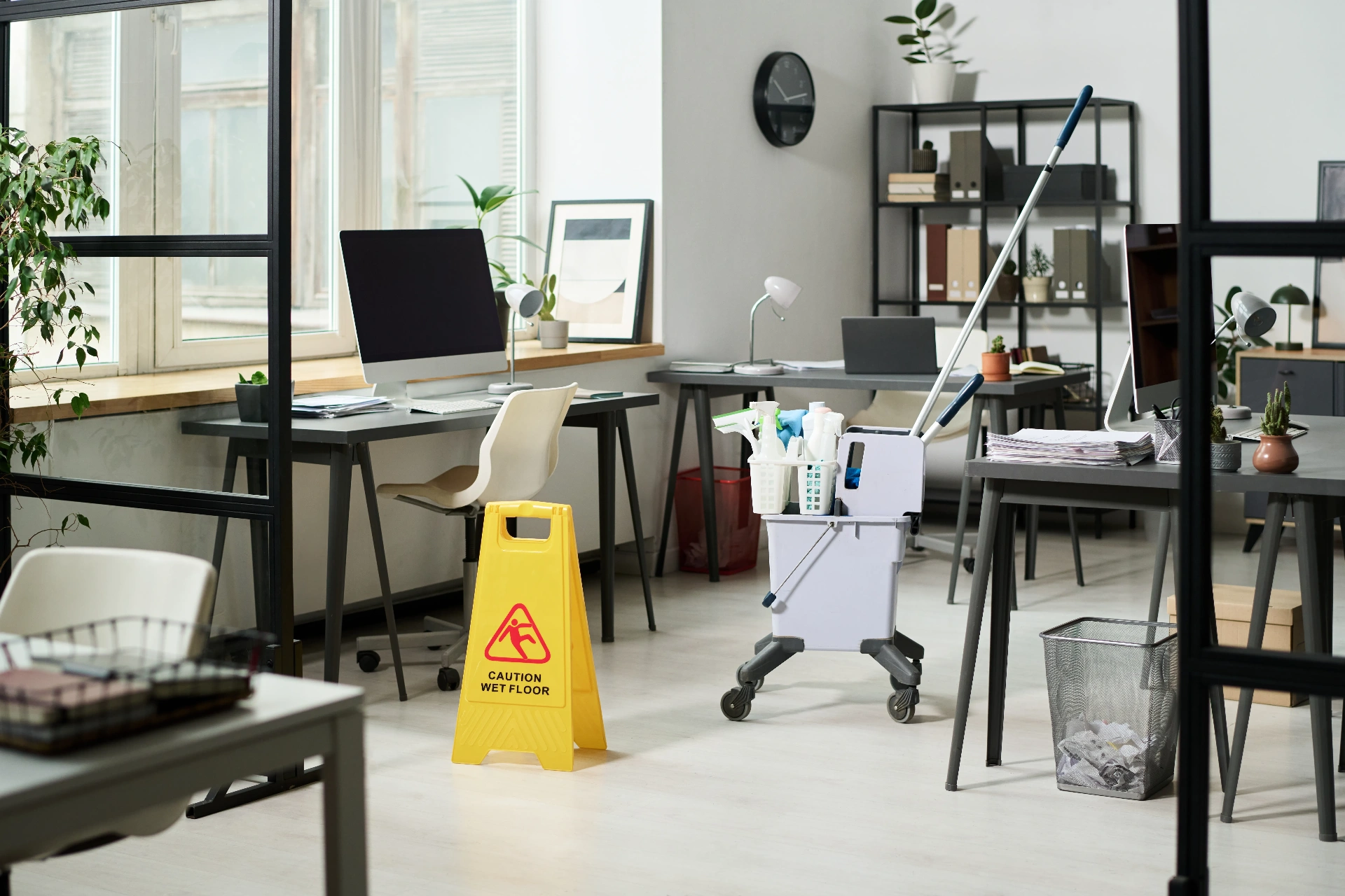 Professionell städning av modernt kontor i Göteborg